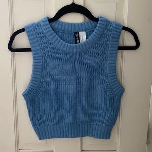 blue h&m sweater vest